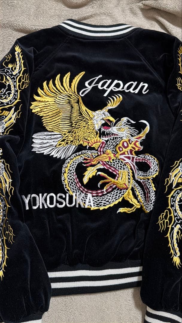 美品 別珍 横須賀 JUNGLE STORM 龍鷲 日本限定 スカジャン