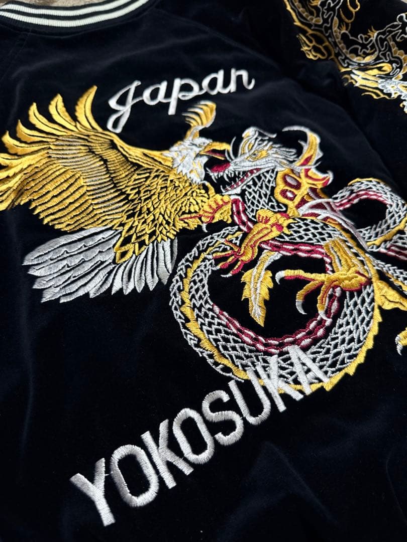美品 別珍 横須賀 JUNGLE STORM 龍鷲 日本限定 スカジャン