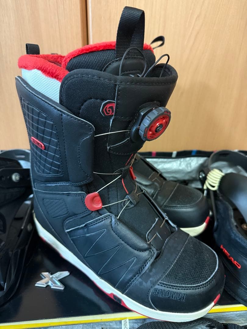 美品　Salomon スノーボードブーツ ブラック/レッド