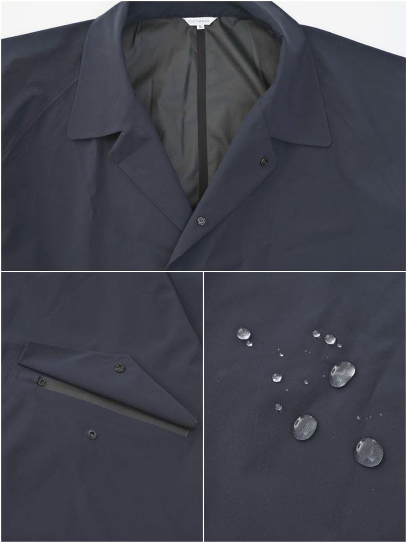 VICTIMシームレス フードコートSEAMLESSBIG COATレインコート