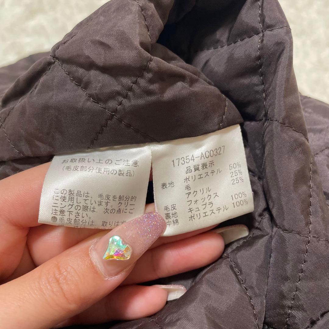 極美品✨フォクシー　ジレ　フード　フォックスファー　ロング　Aライン