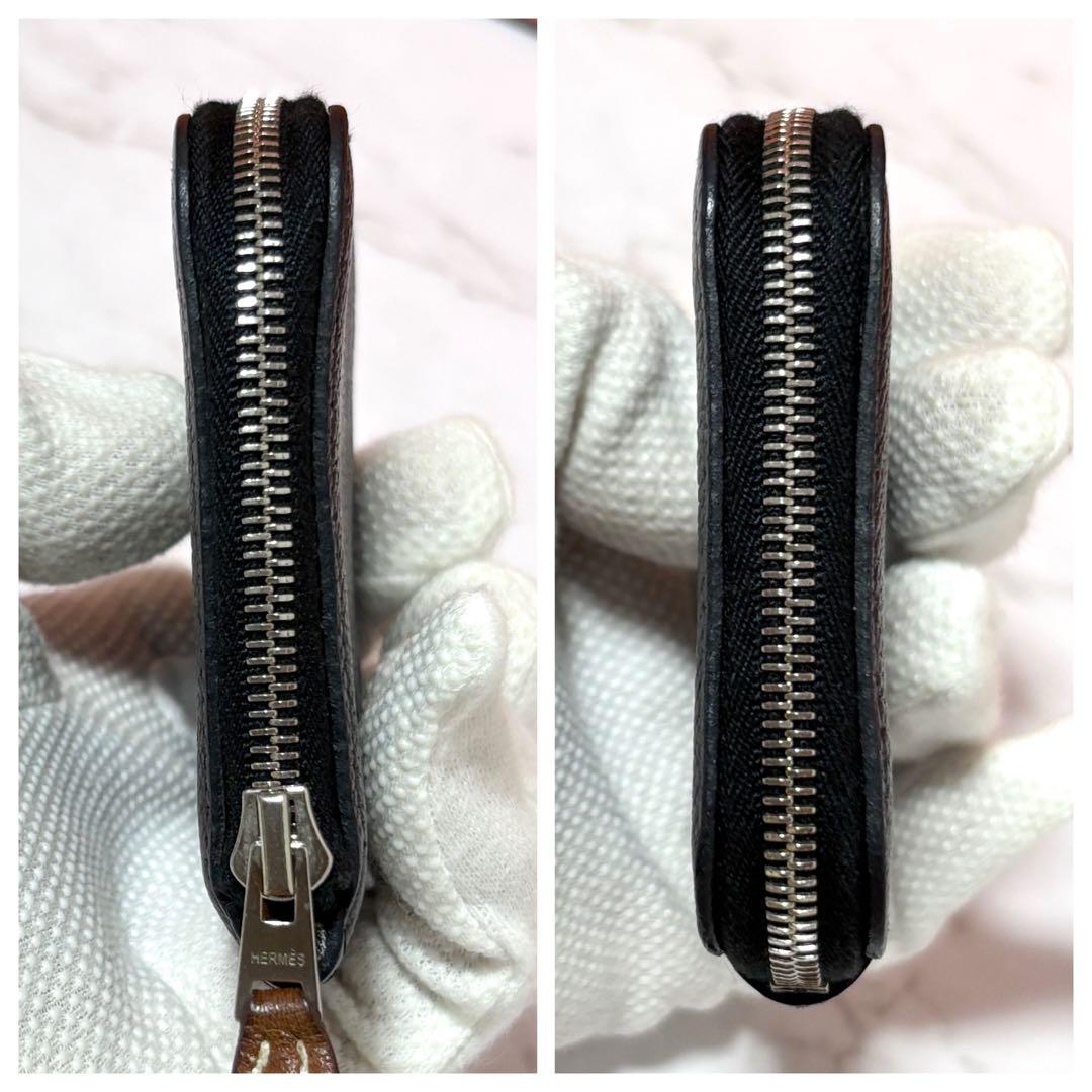 美品✨ エルメス アザップシルクイン コンパクト ケース 黒 O刻印 箱付