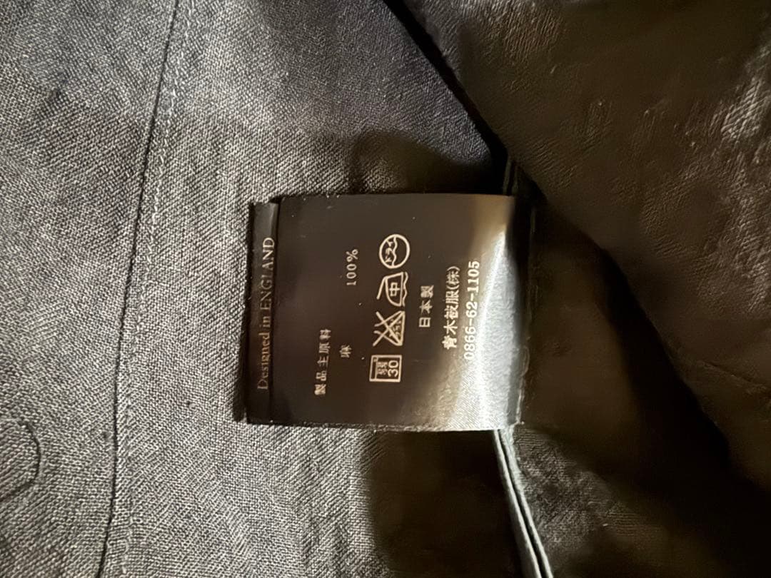 ファガッセン、リネン 黒 チェスター風コート ペイントスプラッシュ‼️