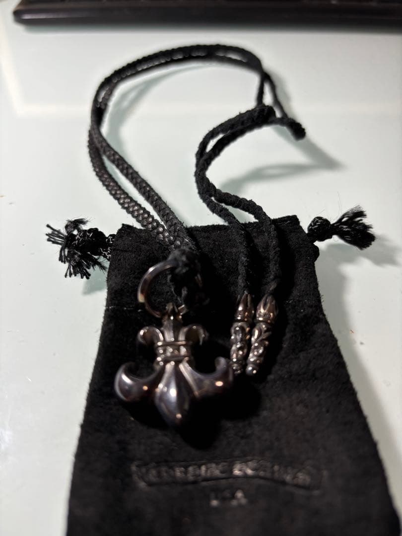 クロムハーツ　BS フレア　ペンダント　シルバーレザーブレイド