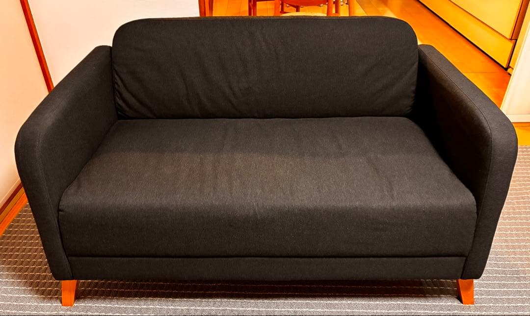 IKEAリーナネス　ダークグレー 2人掛けソファ