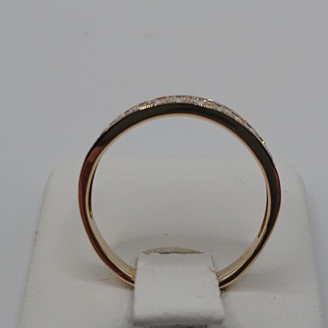 美佐様0.6カラット K18 天然ダイヤモンドリング 3列 18金