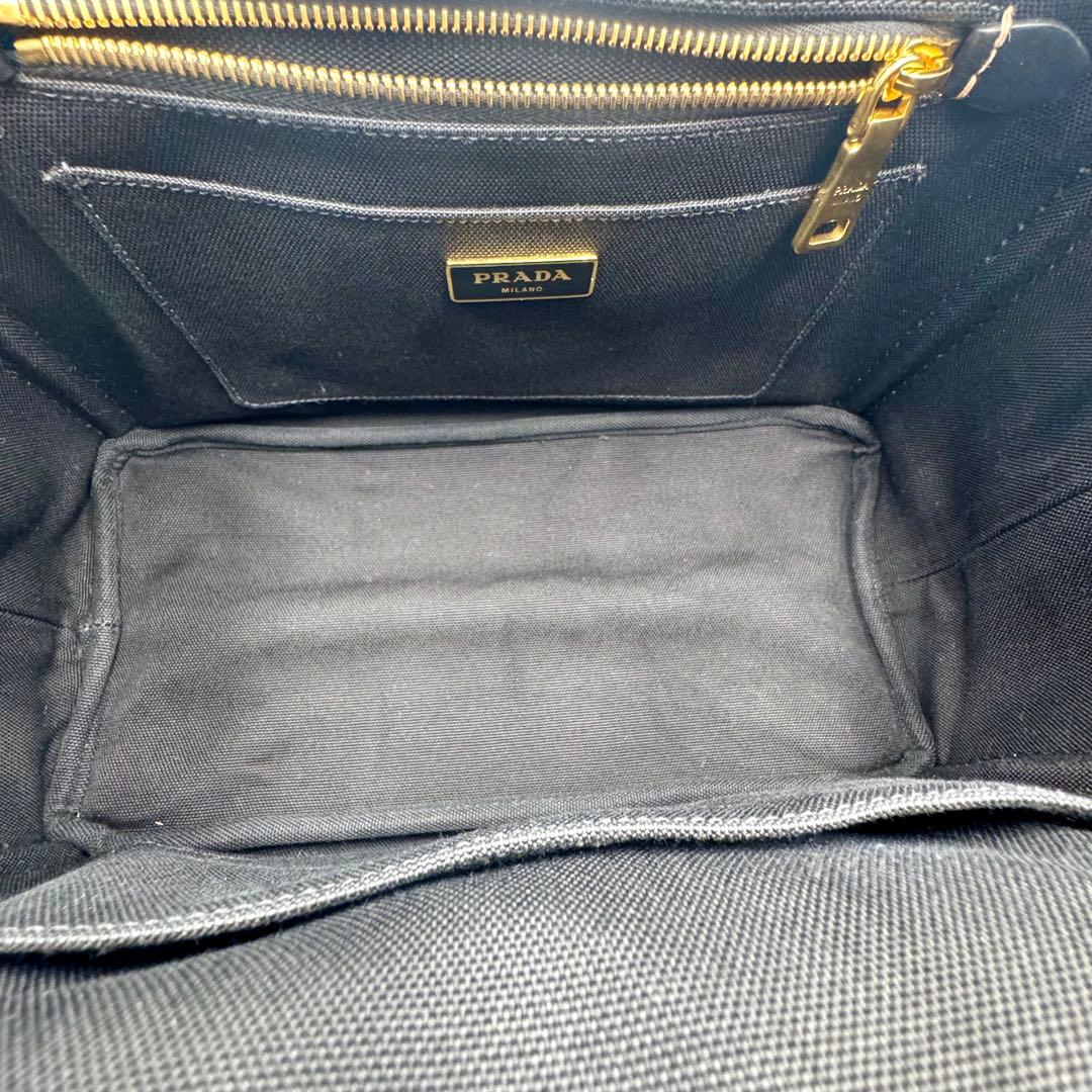 PRADA プラダ カナパ S ハンドバッグ ショルダー付 2way ブラック