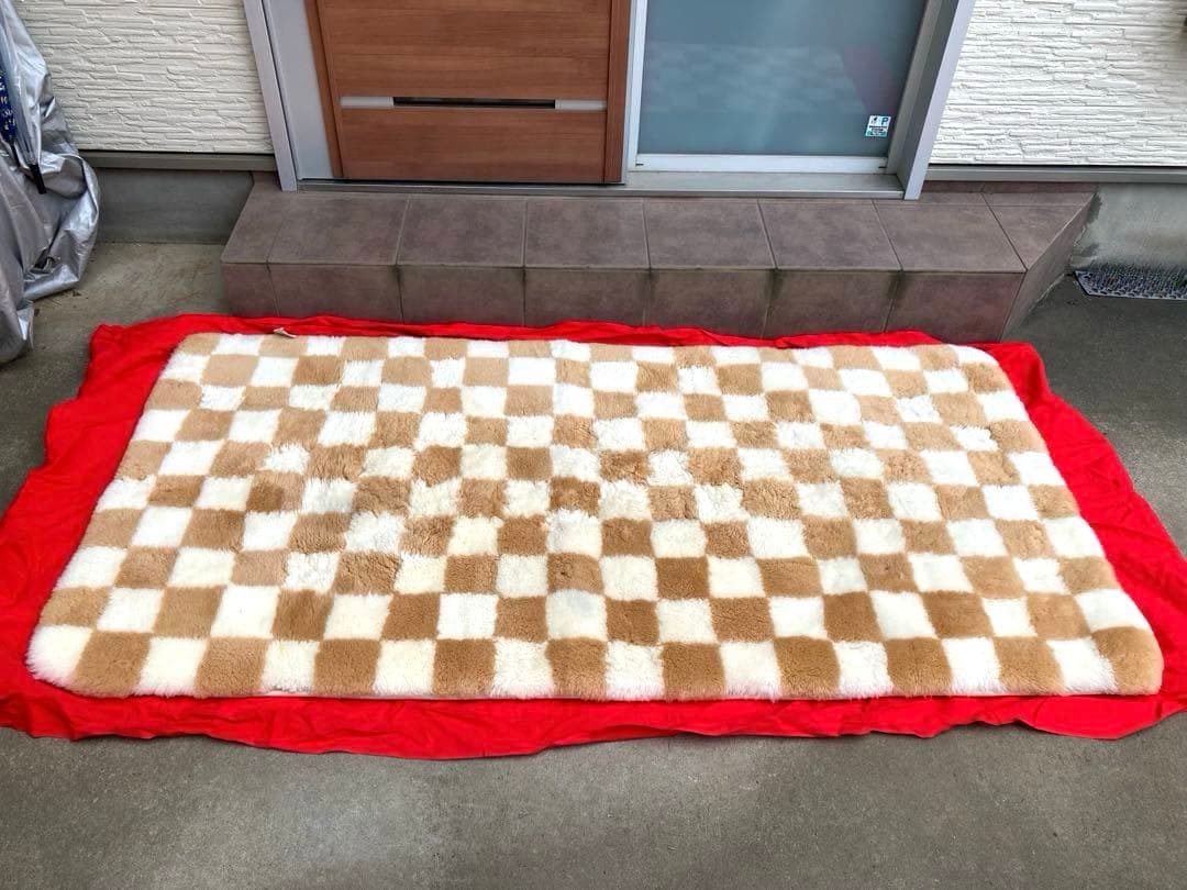 日本製 和多屋 アレルキャッチャー ムートン 敷パッド スプリングラム 子羊毛皮