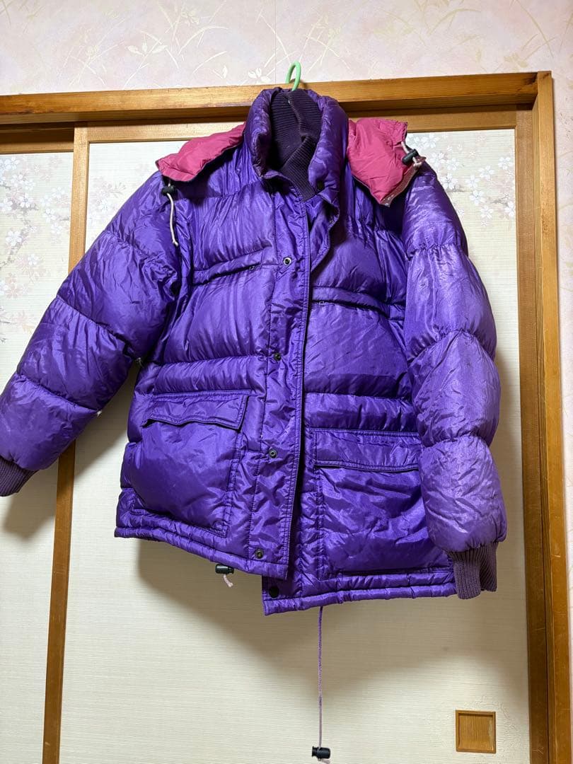 レオン へらぶな　ダウンスーツ上下　紫