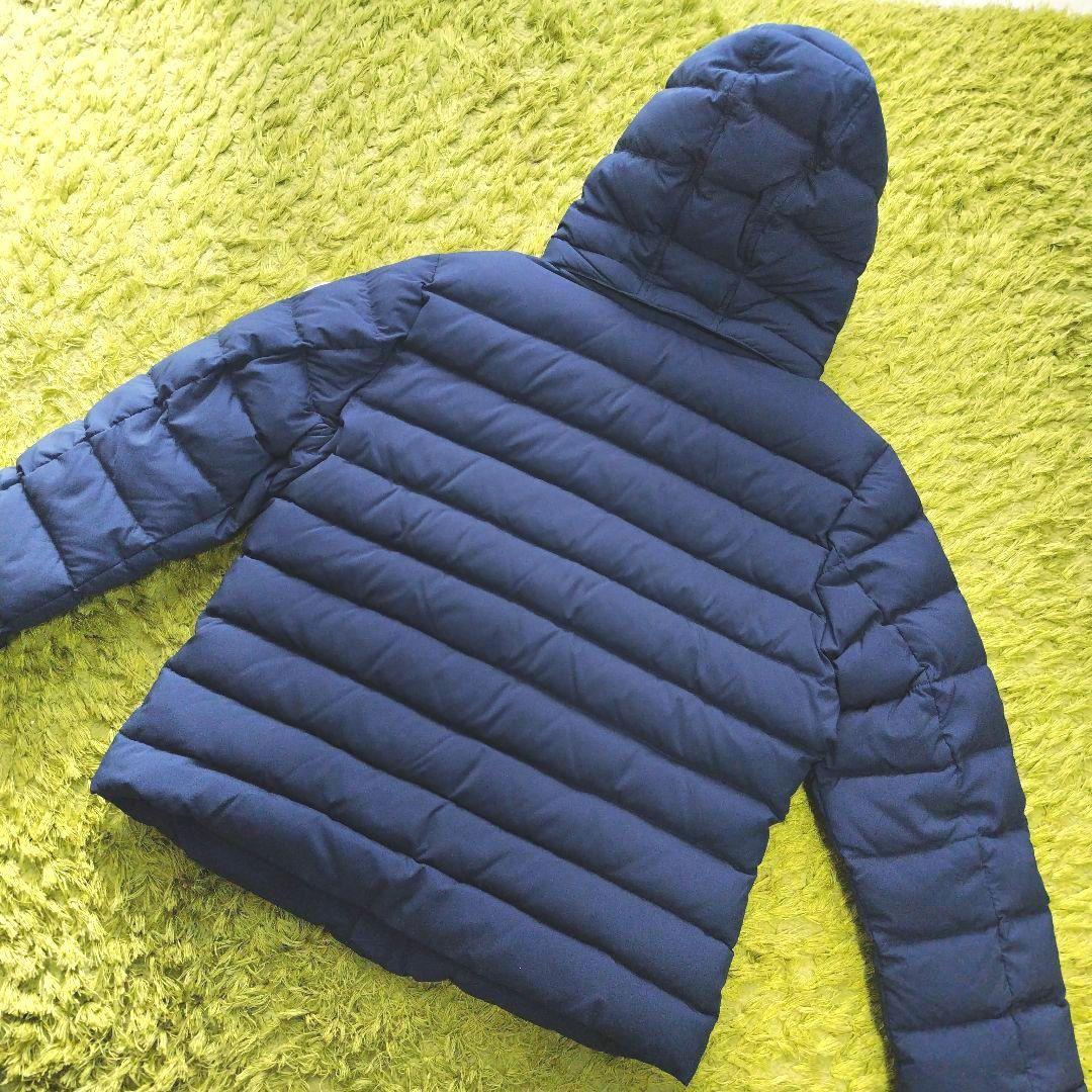 【美品】ピレネックス ダウンジャケット スプートニックソフト 紺 M ロゴ