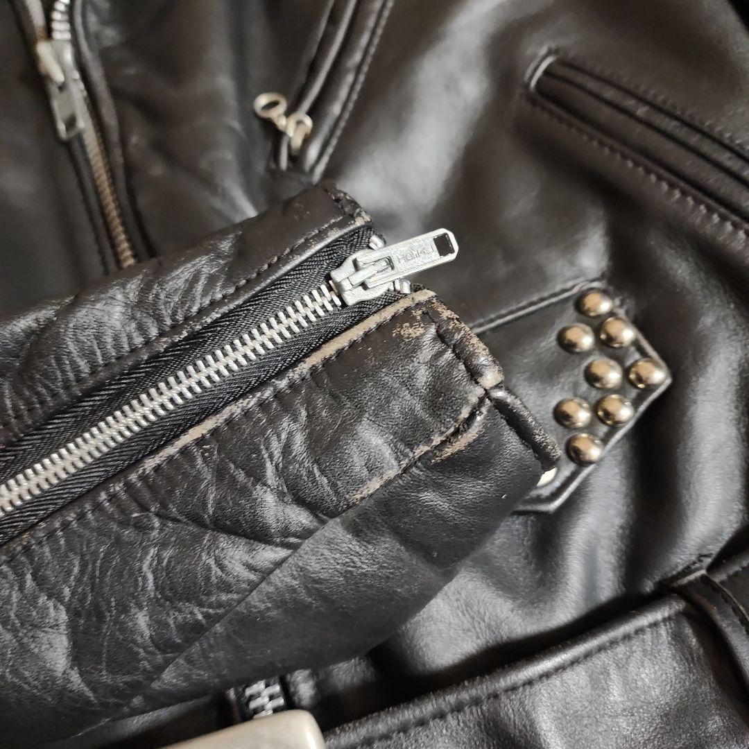 SHOT　ライダースジャケット　レザージャケット　ダブル　618 スタッズ　36