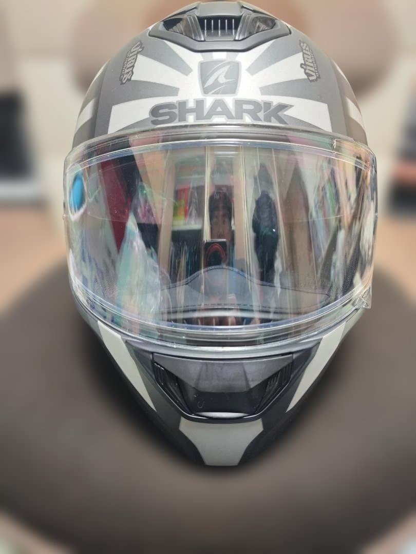 美品✨SHARK フルフェイスヘルメット ストライプ柄