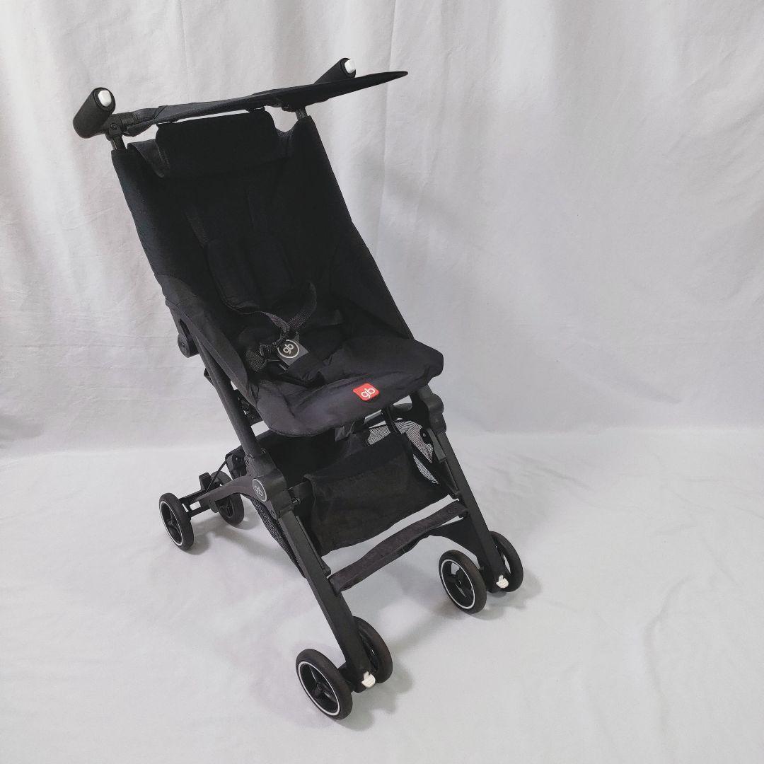 gb ポキット ベビーカー 黒 軽量折りたたみ 移動に便利