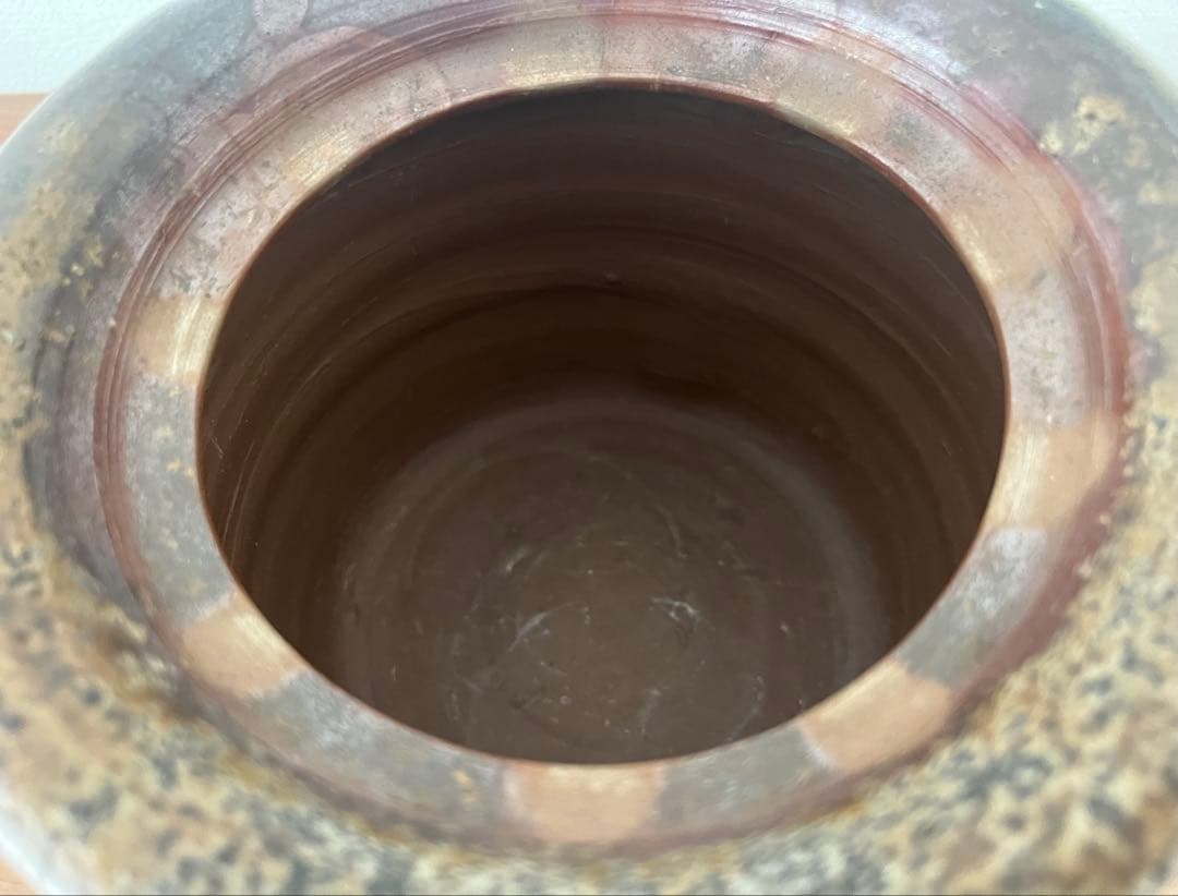 松笠靖彦 備前水指 茶道具 茶道 共箱 共布 備前焼 陶芸