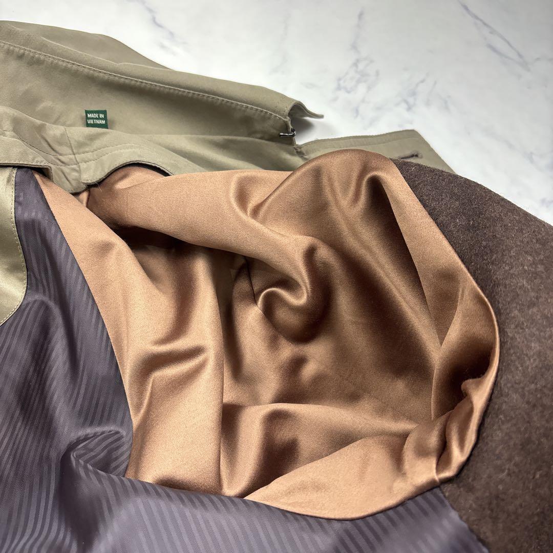 【逸品】ローレンラルフローレン　ロングトレンチコート　ライナー付　XL相当