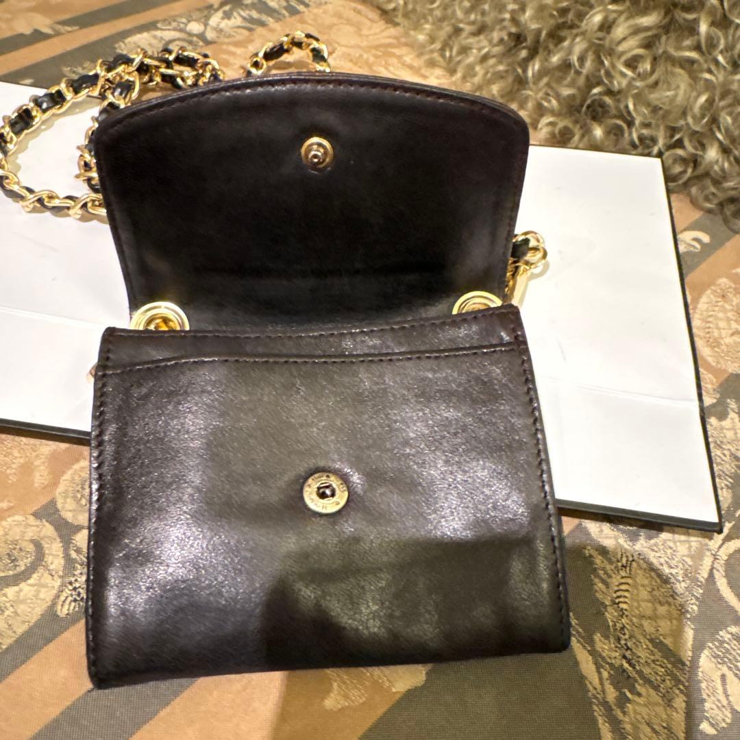 【じゅん】シャネル　レザー /カードケース　財布　チェーンウォレット