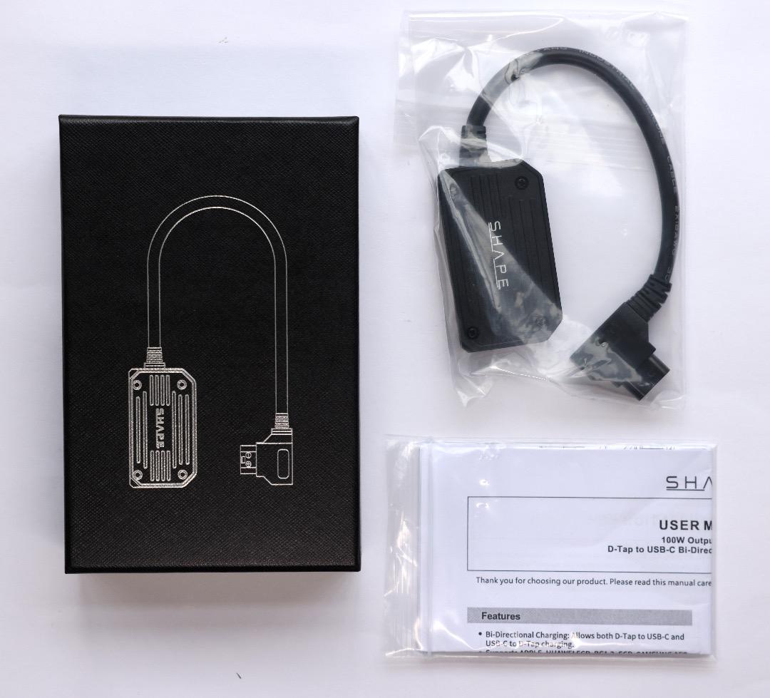 SHAPE D-Tap to USB-C 双方向充電アダプター