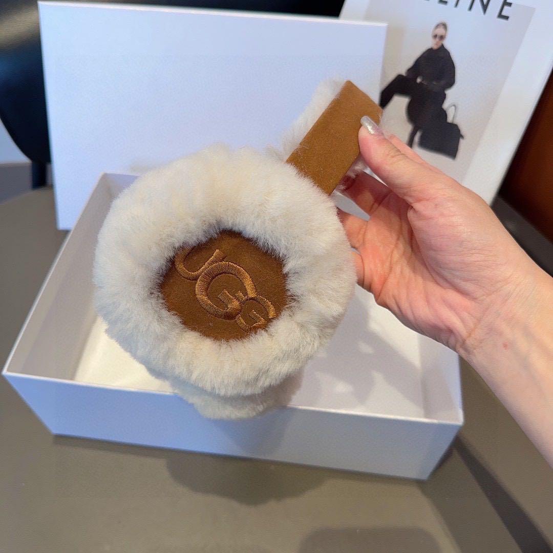 k*ル様 UGG シープスキンイヤーマフ[アグ] 秋冬 耳を保暖 ブラウン