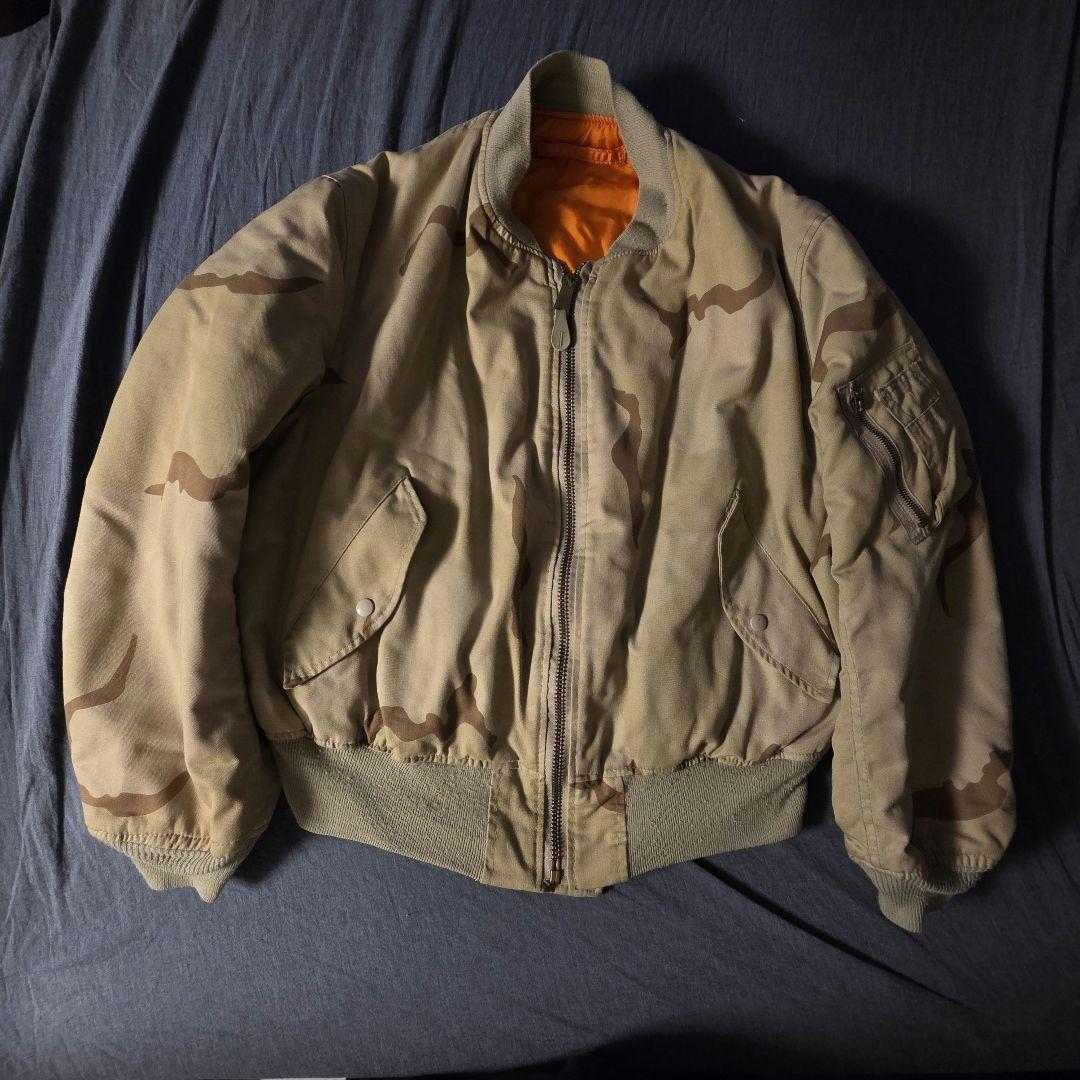 希少 80s USA製 ALPHA デザートカモ MA-1　SIZE-XL