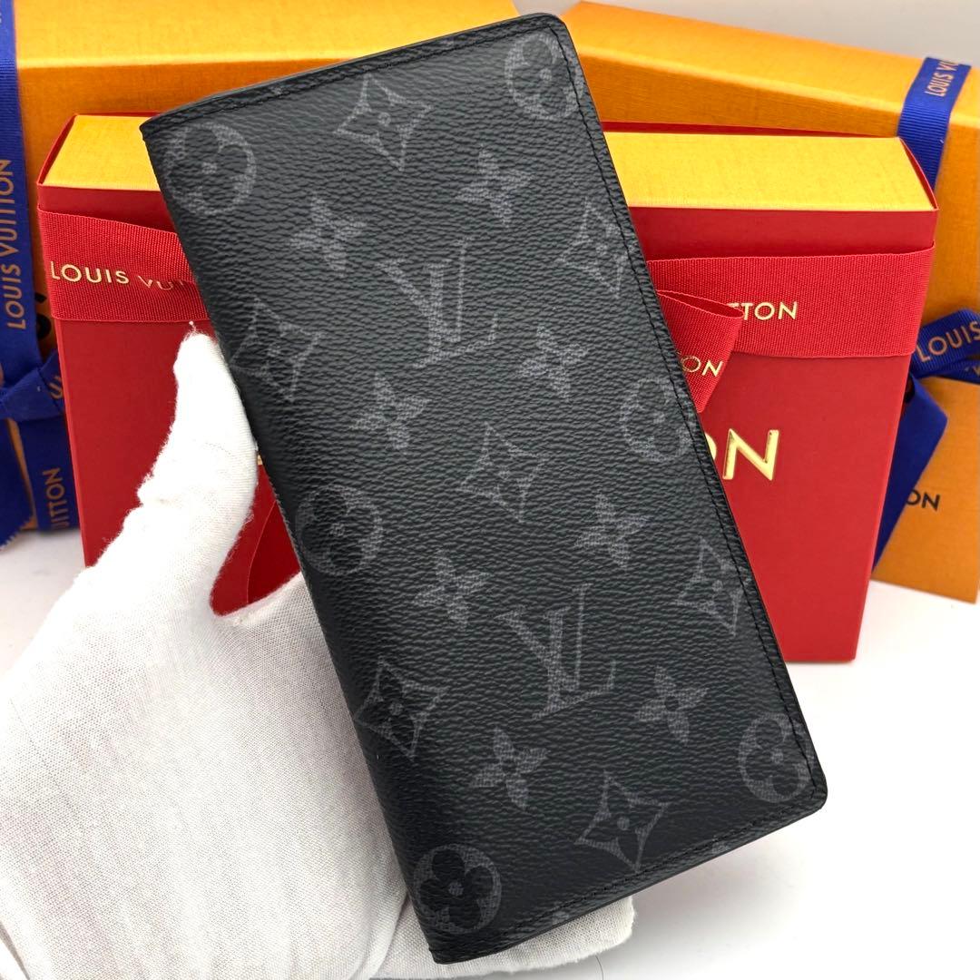 ☆極美品☆ルイヴィトン 長財布 モノグラムエクリプス ブラザ メンズ ブラック