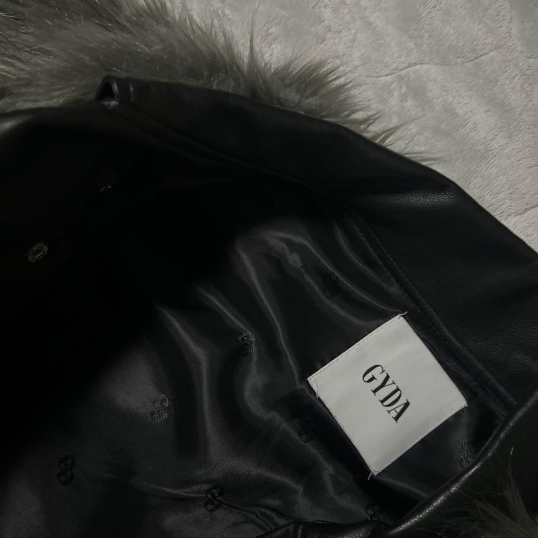 GYDA グレー ライダースジャケット レザー ファー 期間限定値下げ中！