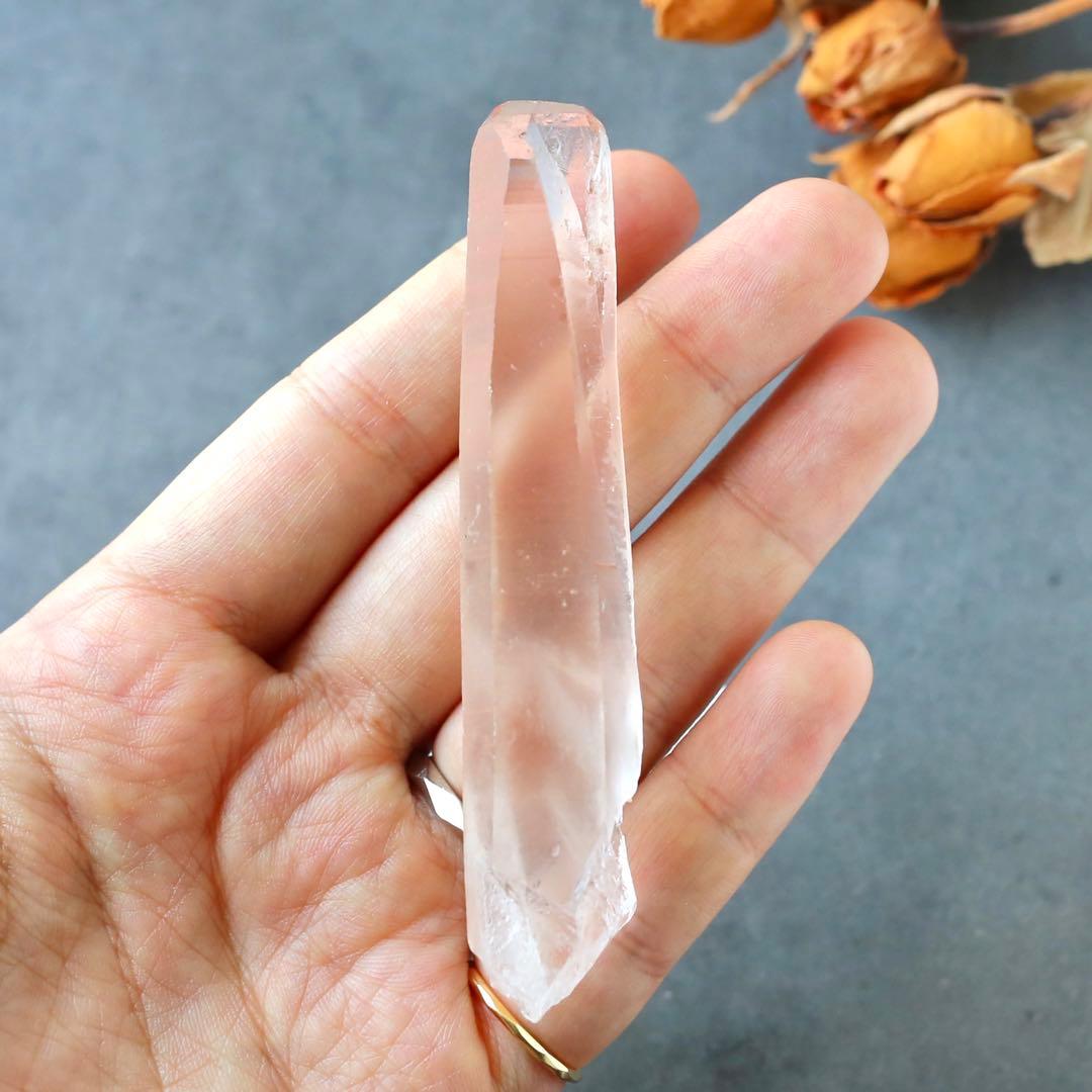 希少！タビー型 ピンクレムリアンシード クリスタル 水晶 鉱物 原石