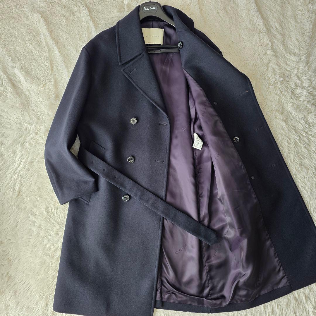 【定価¥137500-/極美品】マッキントッシュ トレンチコート ネイビー系