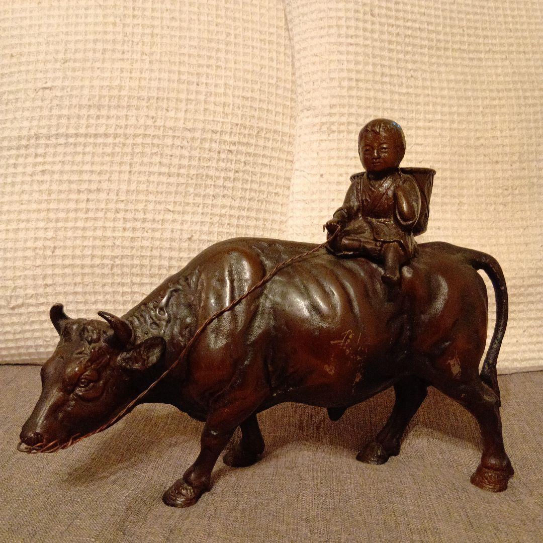 立牛童子　青銅ブロンズ　時代物　骨董品2750グラム
