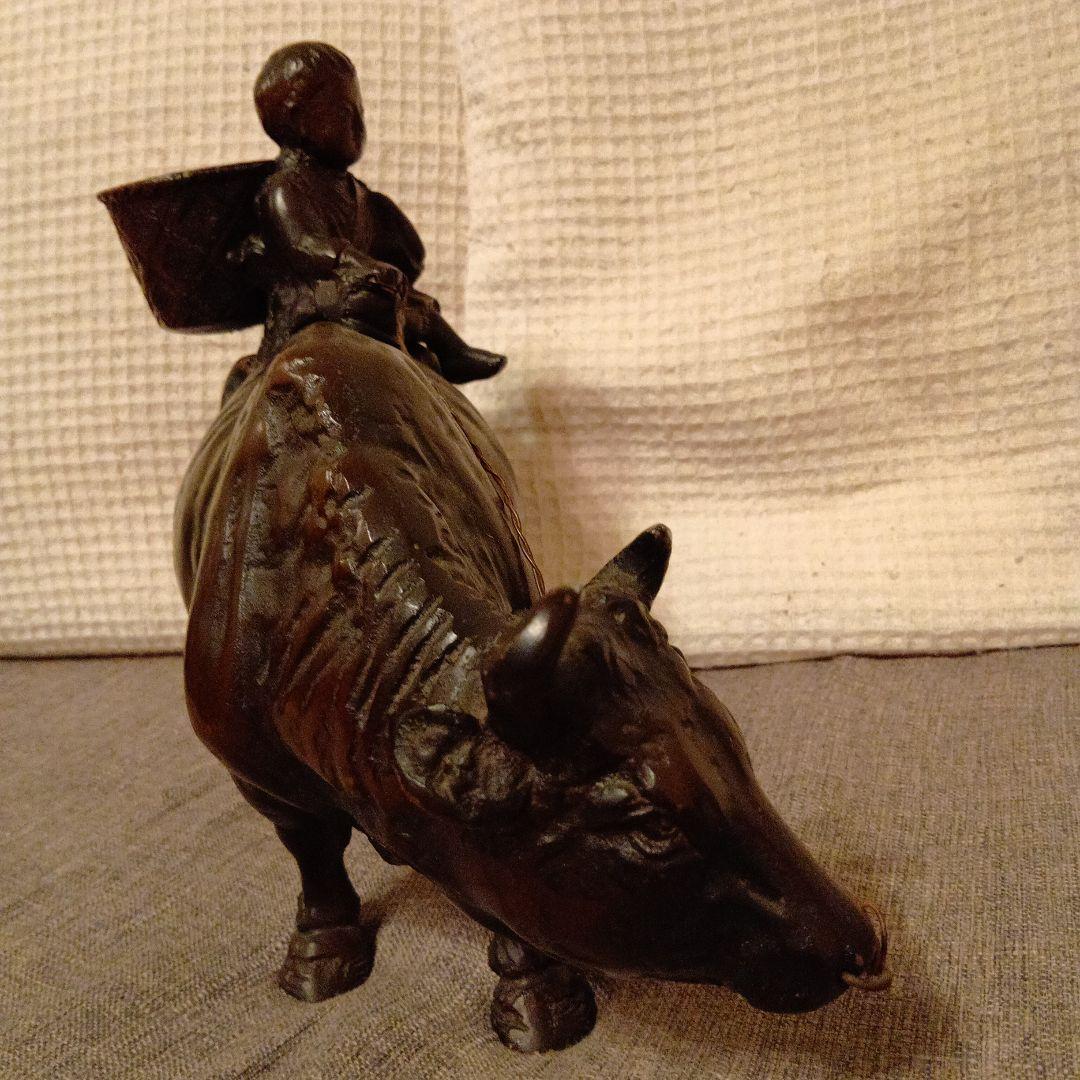 立牛童子　青銅ブロンズ　時代物　骨董品2750グラム