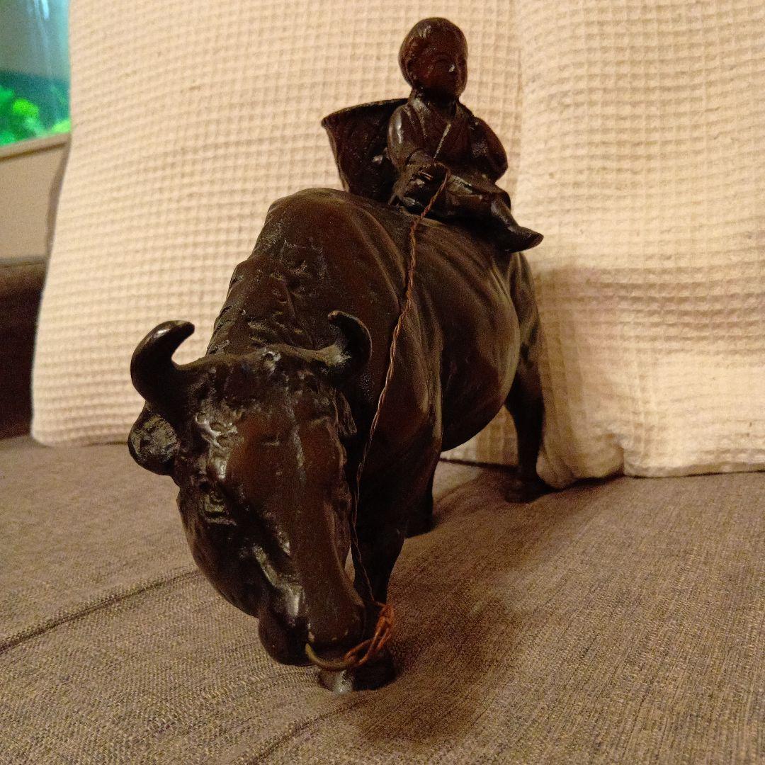 立牛童子　青銅ブロンズ　時代物　骨董品2750グラム