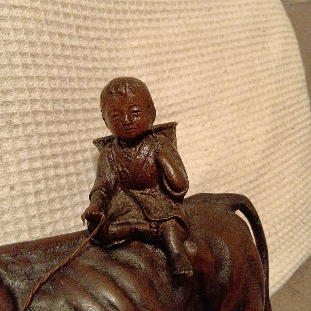 立牛童子　青銅ブロンズ　時代物　骨董品2750グラム