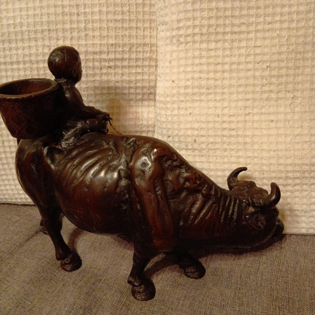 立牛童子　青銅ブロンズ　時代物　骨董品2750グラム