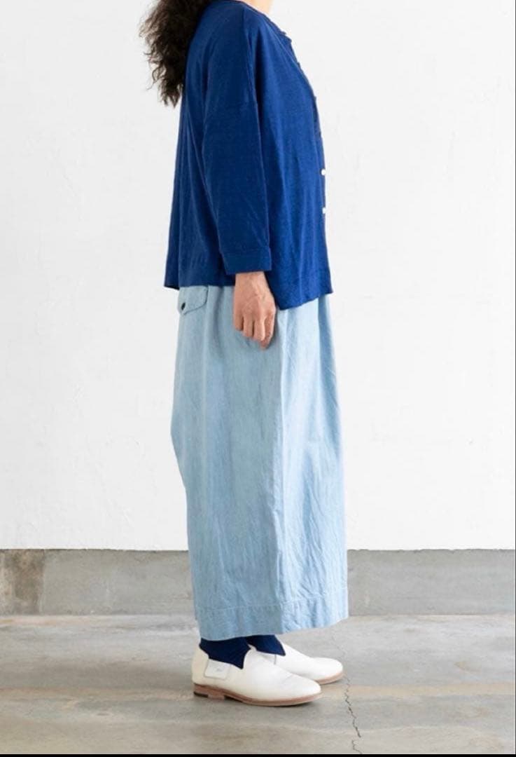 値下げ【美品】ゴーシュ ライトデニム　ワイドパンツ　ライトブルー