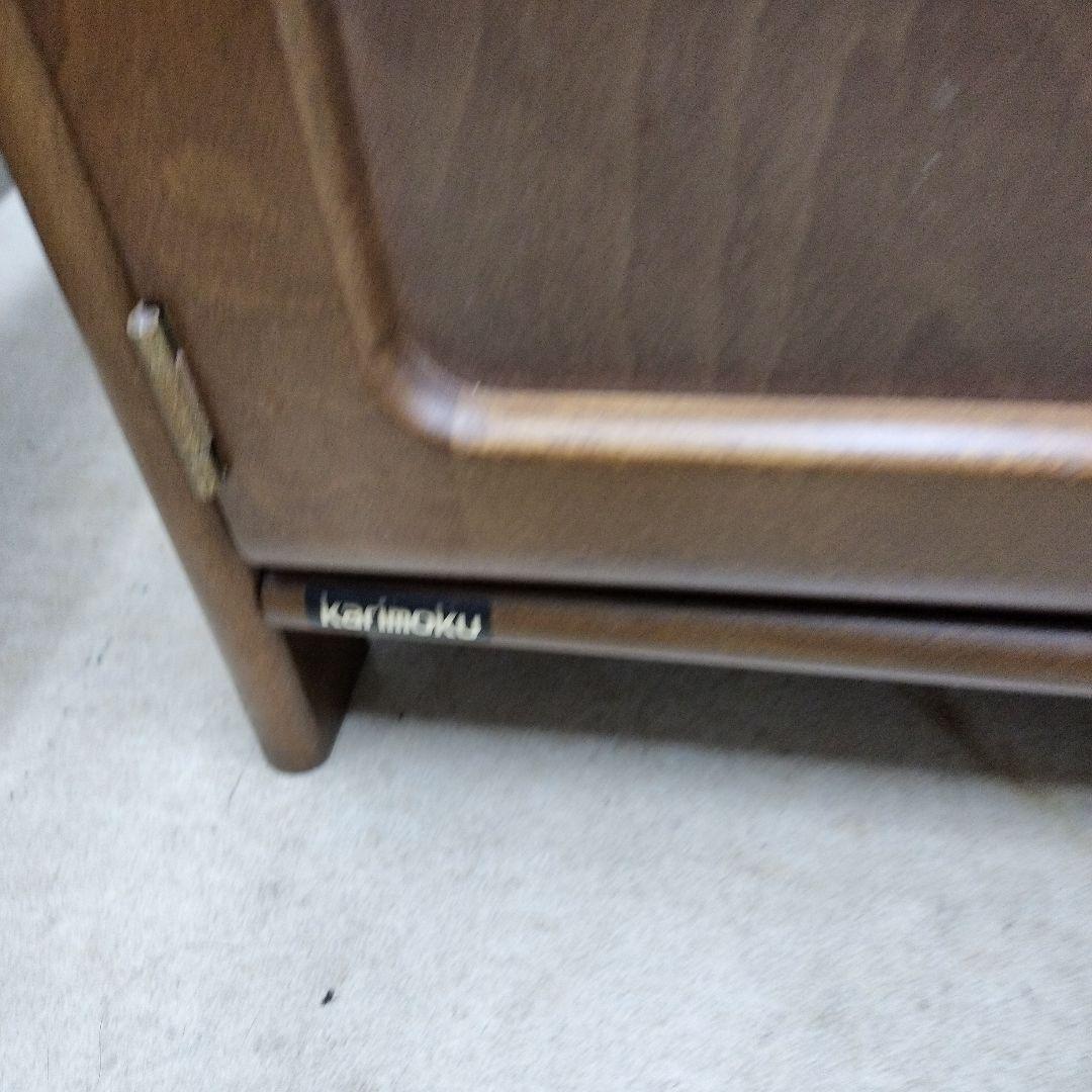 【カリモク】Karman ヴィンテージ木製電話台 引き出し付き