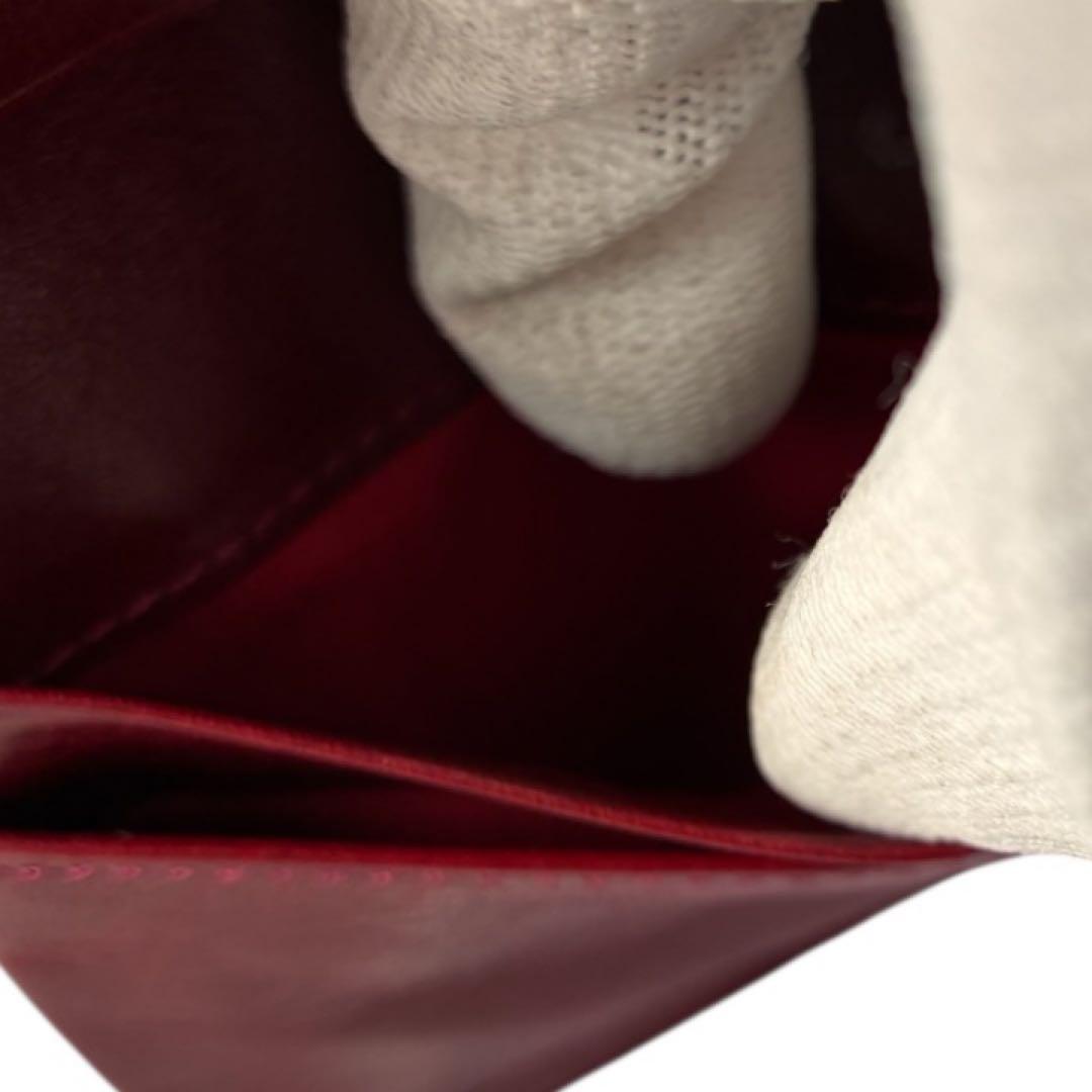 新品タグ付き✨ダコタ 二つ折り財布 がま口 レッド 本革 イタリア製 牛革 箱付