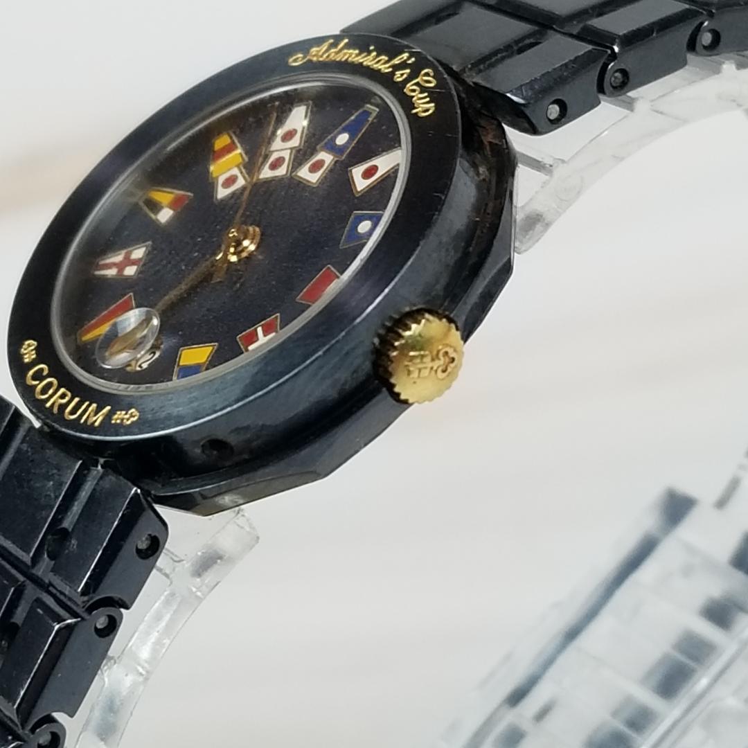 【電池新品】稼働品 コルム アドミラルズカップ V52 クォーツ デイト