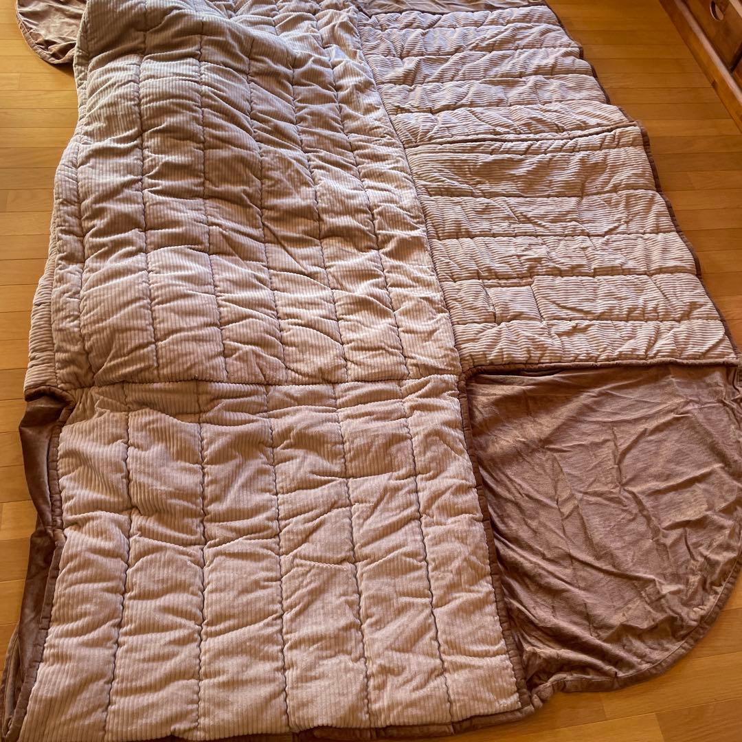 こたつ布団　ブラウン　ダイニングテーブルこたつ用　　236✖️296