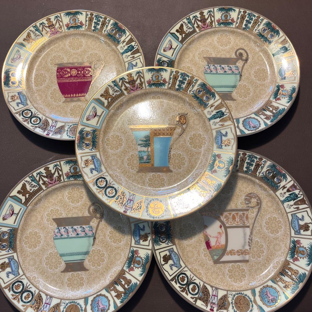 グッチヴィンテージ風デザイン皿5枚セット