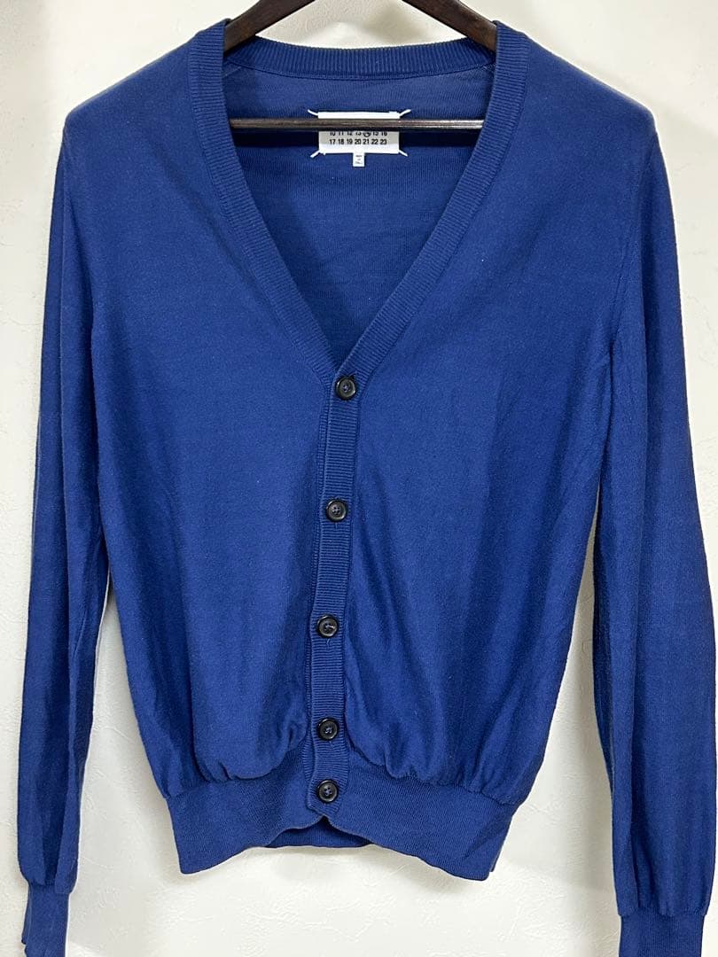 マルジェラ　カーディガン　青