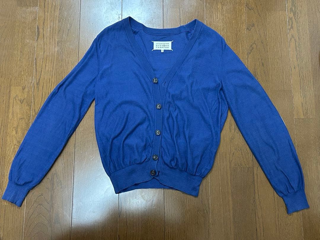 マルジェラ　カーディガン　青