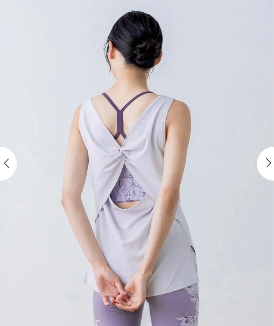 【SUKALA】ドローイングフラワーセパレートタンクトップ LL ピンク