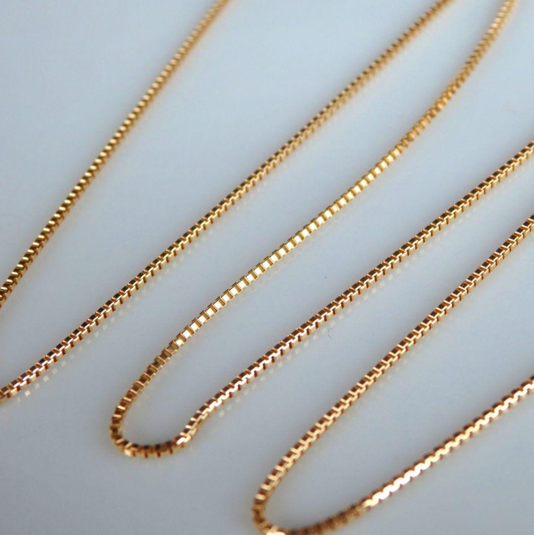 chusgone　k18ブレスレット　ベネチアンチェーン　ミラーボール