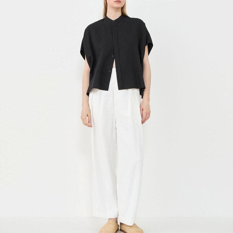 ル*ル様 タグ付 現行品 GALERIE VIE フレンチリネン スタンドカラー