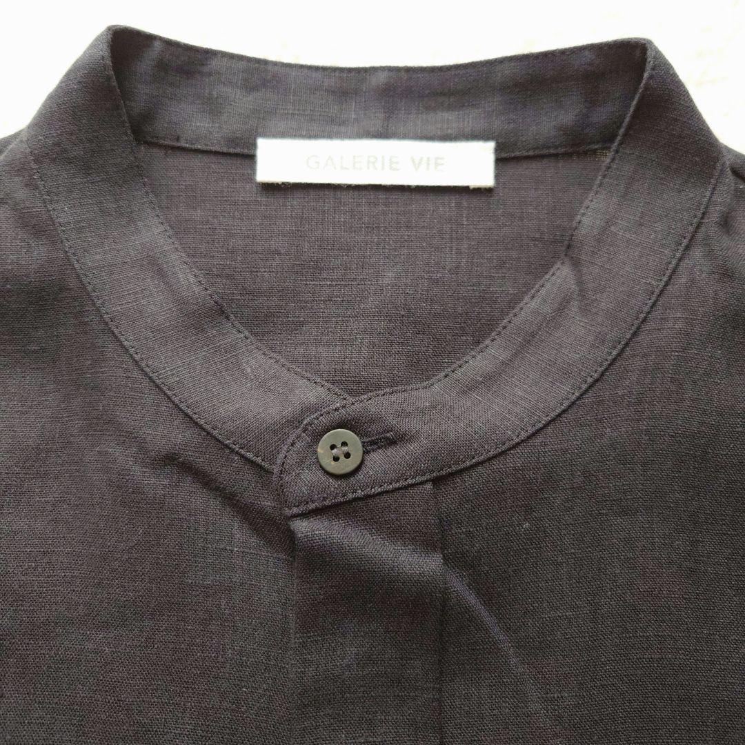 ル*ル様 タグ付 現行品 GALERIE VIE フレンチリネン スタンドカラー