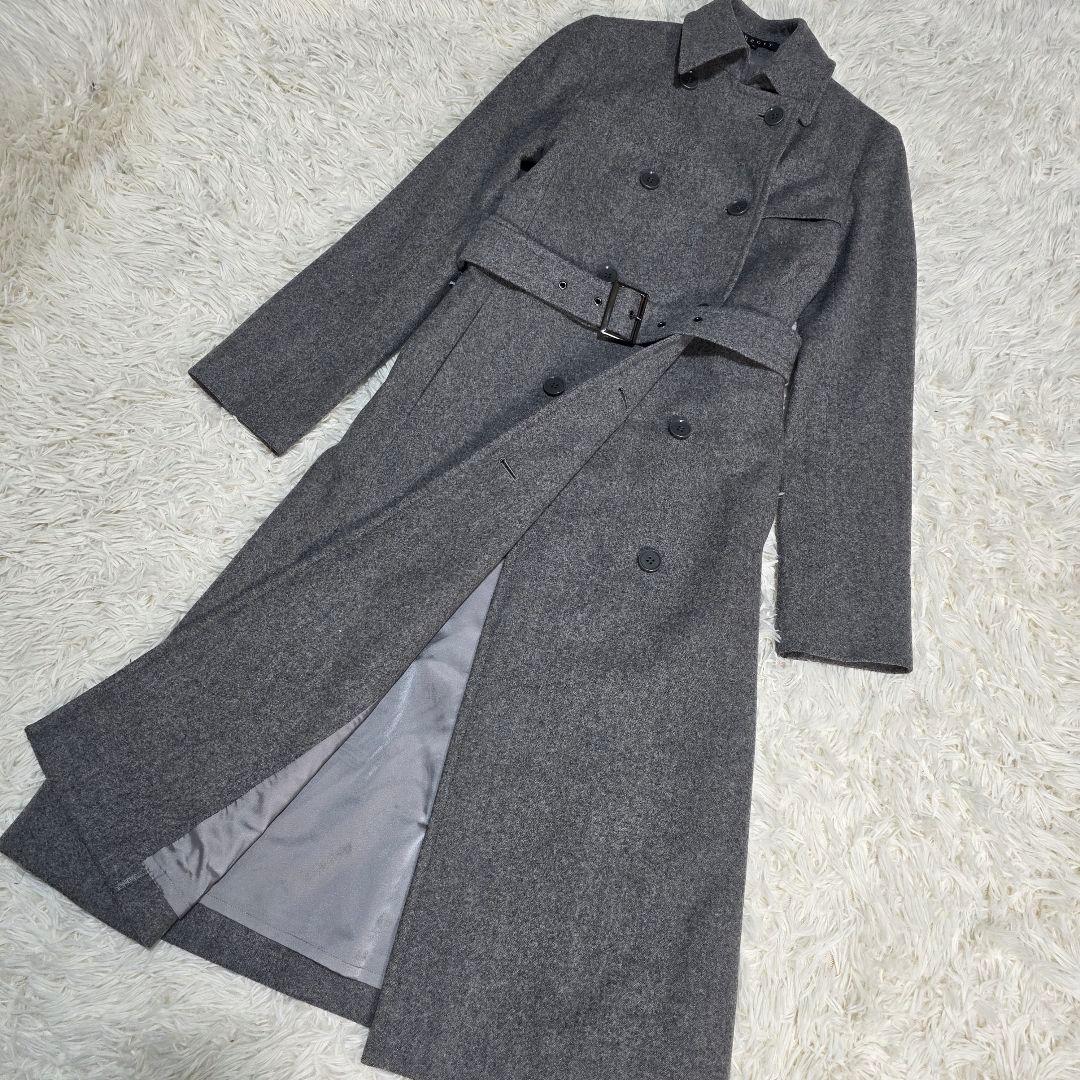 セオリー トレンチコート アルパカ ロング Aライン グレー Lサイズ