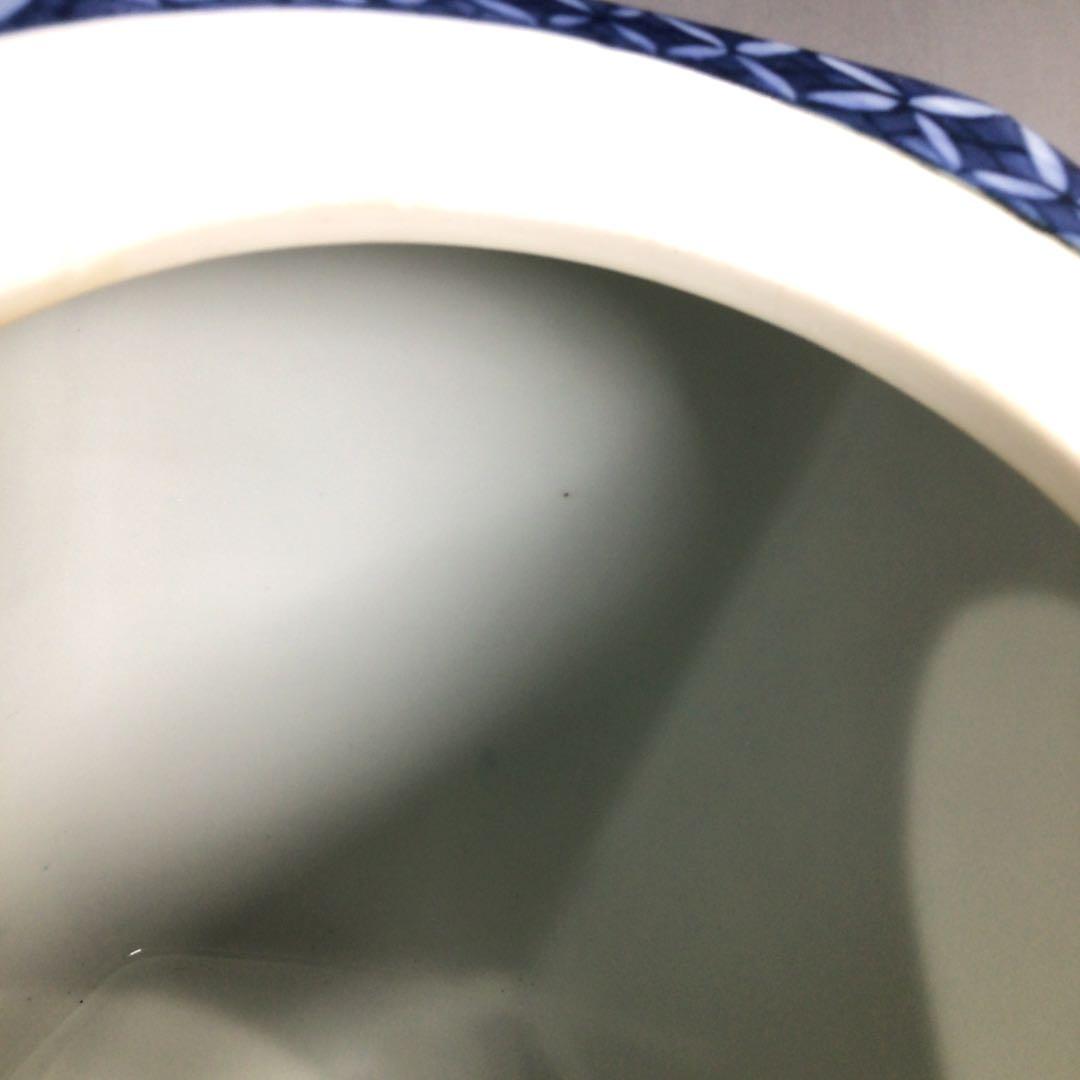 Ｐ３２４　水指　『平安　手塚玉堂造』『染付赤絵』『六角水指』　共箱　茶道具