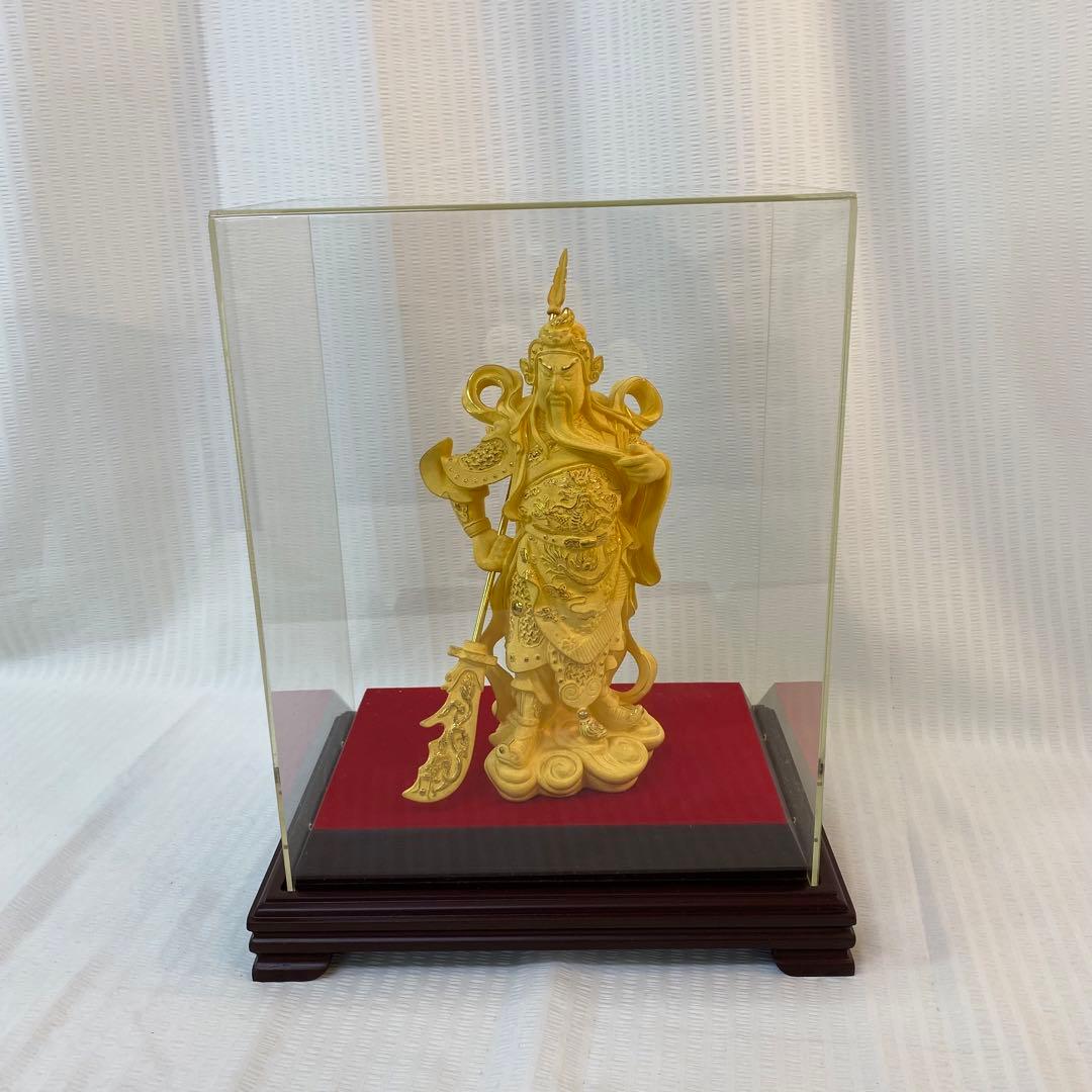 純金仕上げ　関羽様の神像(大)