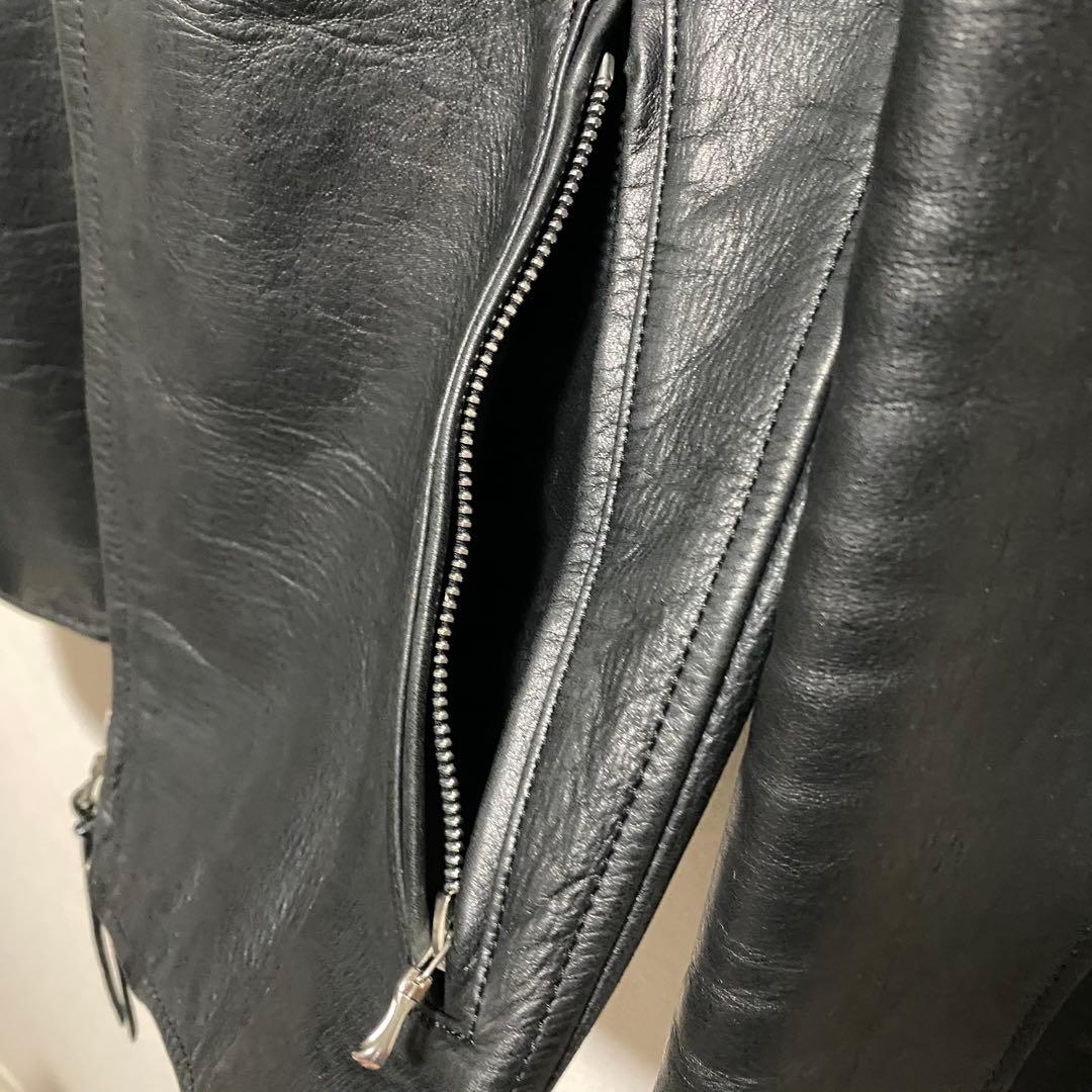 【定価30万円・EXILE着】　コールブラック 極上イーグルレザージャケット