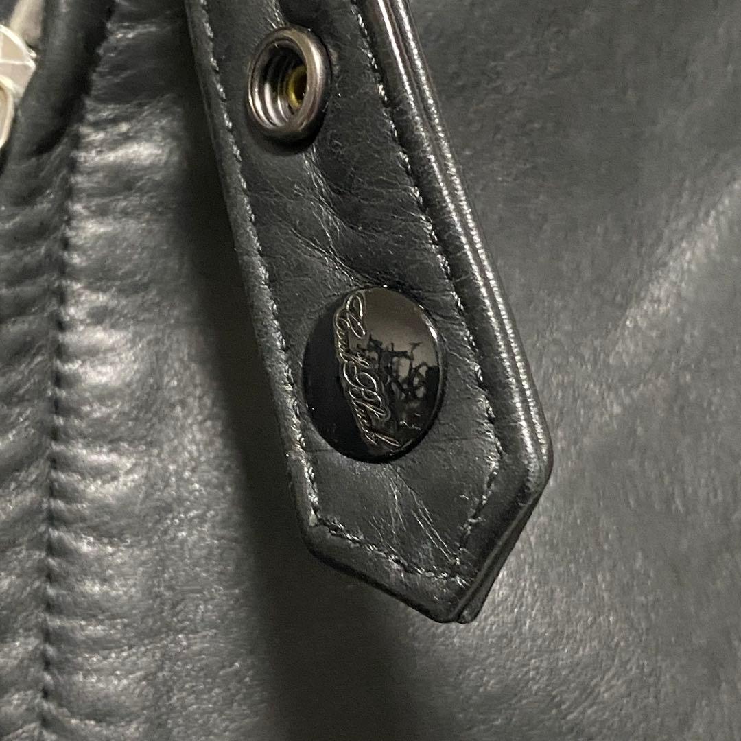 【定価30万円・EXILE着】　コールブラック 極上イーグルレザージャケット