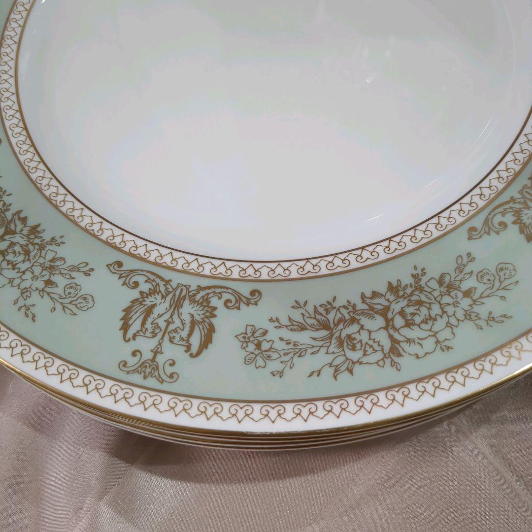 ウェッジウッド コロンビア　セージグリーン 27cmディナープレート　5枚セット